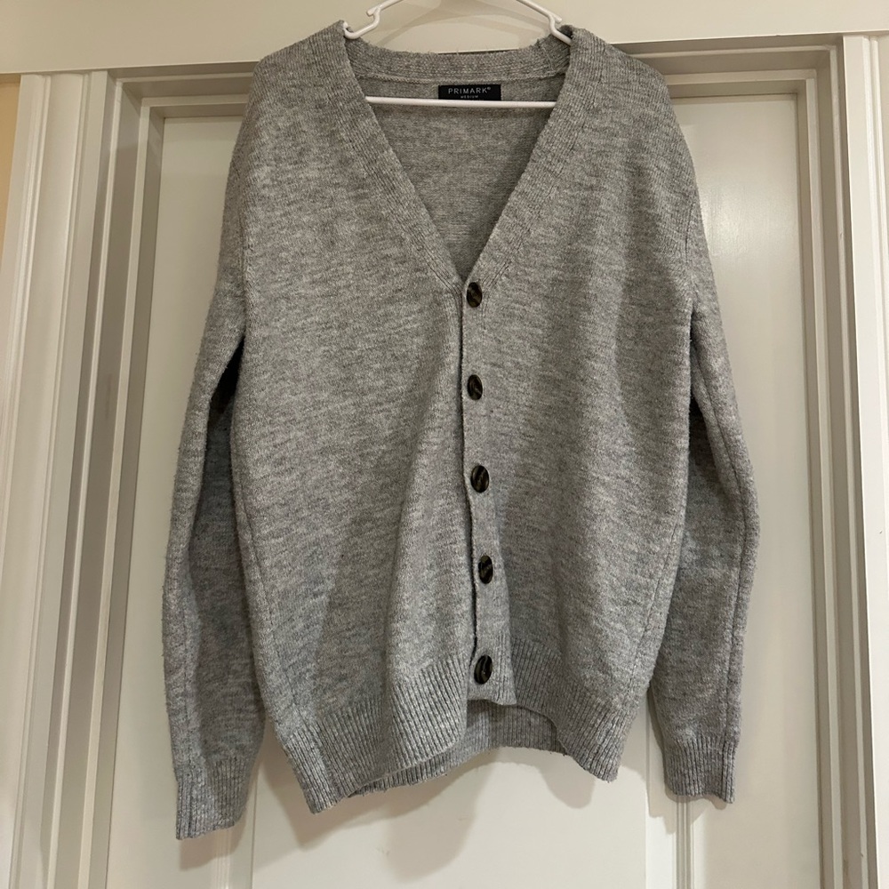 Gray Button Down Sweater